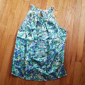 Lilly Pulitzer silk ruffle top